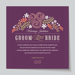 Beautiful vintage invitation cards layouts