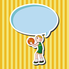 basketball player cartoon elements vector,eps