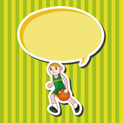 basketball player cartoon elements vector,eps
