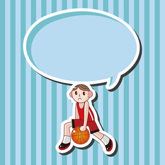 basketball player cartoon elements vector,eps