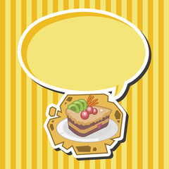 decorating cake flat icon elements background,eps10