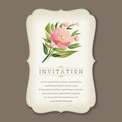 Beautiful vintage invitation cards layouts
