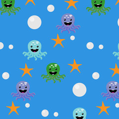 Underwater seamless pattern