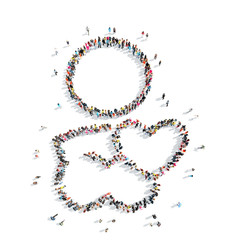 people in the shape of love with man.