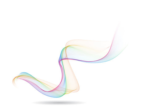 Abstract colored wave lines VECTOR.