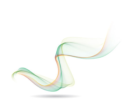 Abstract colored wave lines VECTOR.