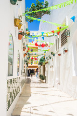 narrow street in a spanish town