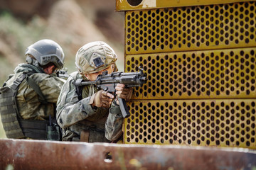 military rangers stormed the building