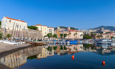Naklejka na ściany i meble Ajaccio, old port, Corsica island, France