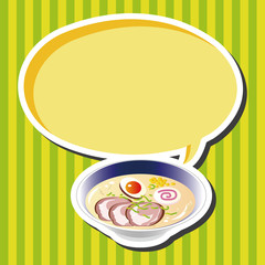 japanese food theme Ramen noodles elements vector,eps