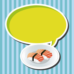 japanese food theme sushi elements vector,eps