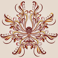 Flower pattern henna