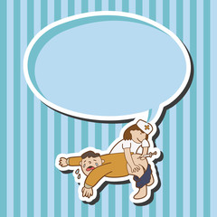 hospital theme nurse and patient elements vector,eps