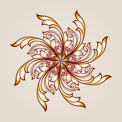 Flower pattern henna