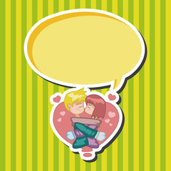 Valentine's day couple theme elements