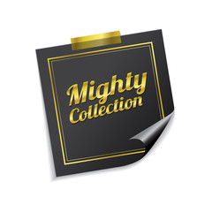 Mighty Collection Golden Sticky Notes Vector Icon Design