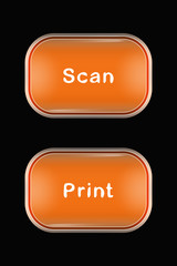 Modern Glass Buttons Scan Print