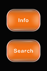 Modern Glass Buttons Info Search
