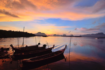 Sunset at Phang Nga ,Thailand