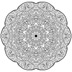 Circle floral ornament, EPS8 - vector graphics.