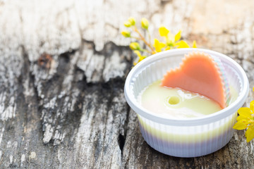 Thai coconut jelly.