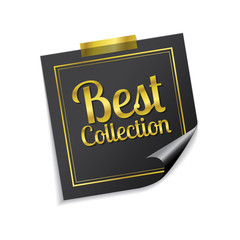 Best Collection Golden Sticky Notes Vector Icon Design