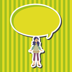 lady girl cartoon theme elements vector,eps