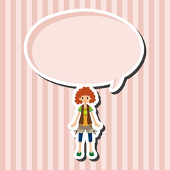lady girl cartoon theme elements vector,eps