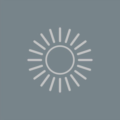 Sun icon. Vector illustration.