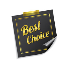 Best Choice Golden Sticky Notes Vector Icon Design