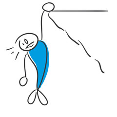 Stick Figure Series Blue