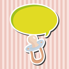 Baby pacifiers theme elements