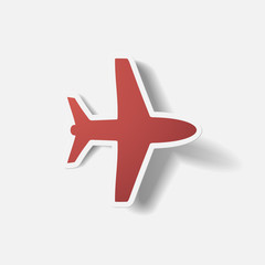 Obraz premium Paper clipped sticker Isolated illustration icon