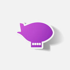 Paper clipped sticker Isolated illustration icon