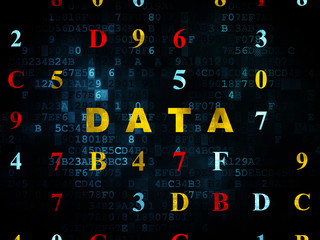 Data concept: Data on Digital background