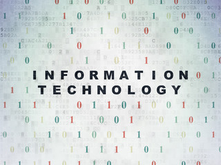 Data concept: Information Technology on Digital Paper background