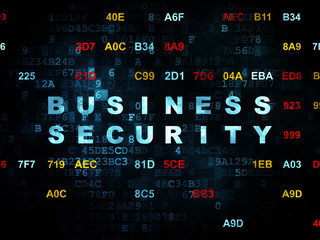 Safety concept: Business Security on Digital background