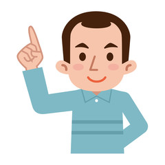 閃く中高年男性