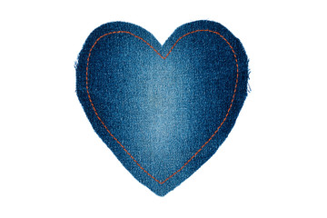  Symbolic heart made of jeans for the your of the text