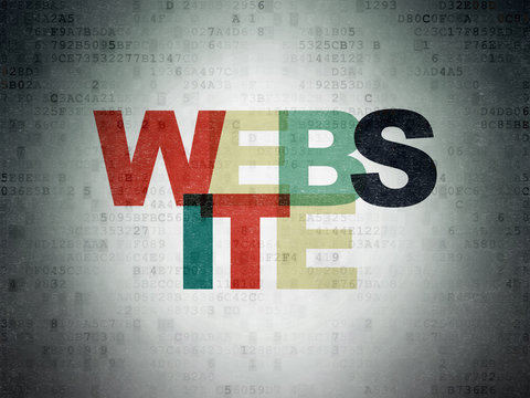 Web development concept: Website on Digital Paper background