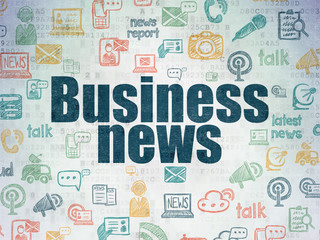 News concept: Business News on Digital Paper background