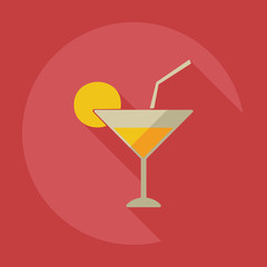Flat modern design with shadow icons beverage