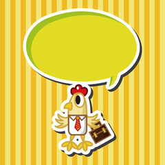 animal cock worker cartoon theme elements