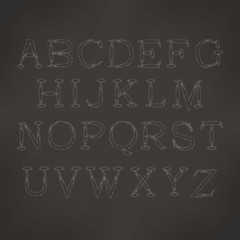 Fototapeta na wymiar English alphabet cursive