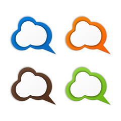 clouds with realistic shadow template for filling