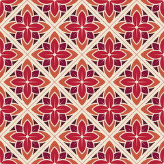 Seamless flower pattern. Vector illustration