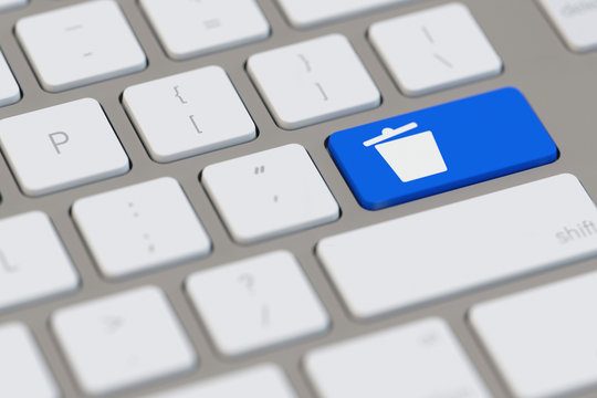 Papierkorb l&ouml;schen Taste am Computer