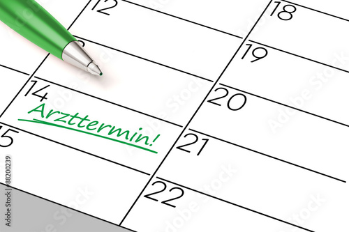 "Arzttermin vereinbaren im Kalender" Stockfotos und lizenzfreie Bilder