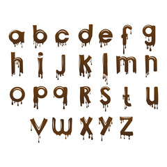 Chocolate font alphabet