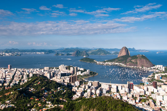 Skyline of Rio de Janeiro, Botafogo and Sugarloaf Mountain